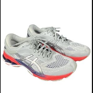ASICS Gel Kayano26 Running Shoes Women Size11 Gray 1012A457 Low Top Sneakers